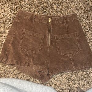 Brown corduroy shorts